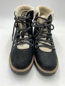 Women’s Cliffs by White Mountain Size 5.5M Black Fur Hiking Casual Boots Shoes